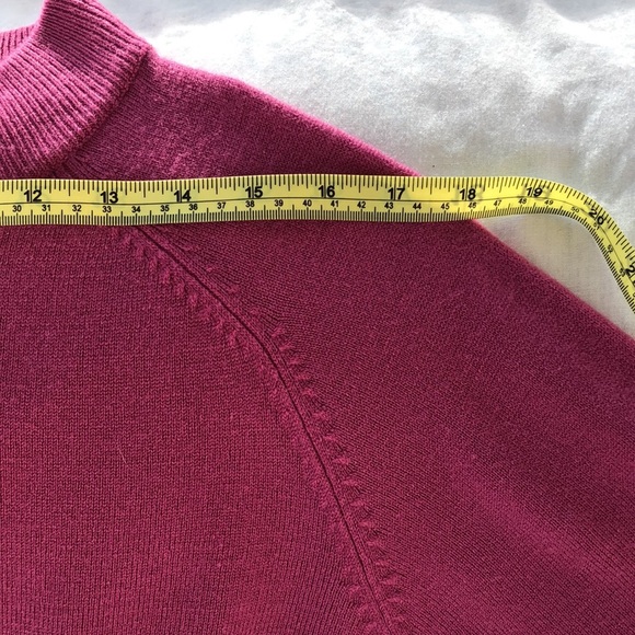HOT PINK MOCKNECK SHORT SLEEVE SWEATER  - TOG SHOP XL GUC FLATTERI… - Picture 11 of 15